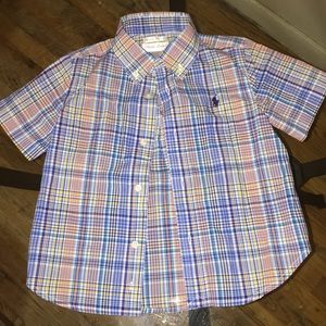 Plaid short sleeve button down